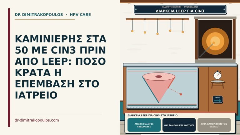 διάρκεια LEEP για CIN3 στο ιατρείο