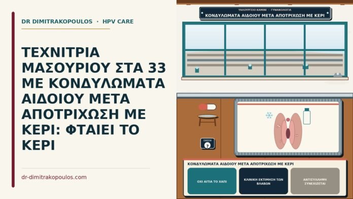 κονδυλώματα αιδοίου μετά αποτρίχωση με κερί