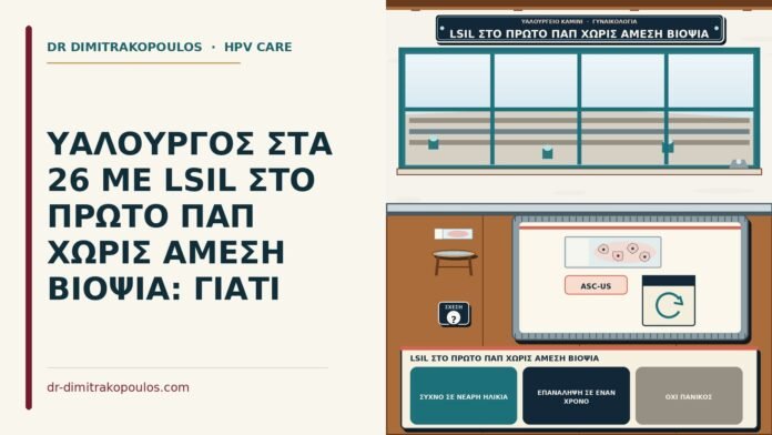 ΥΑΛΟΥΡΓΟΣ ΣΤΑ 26 ΜΕ LSIL ΣΤΟ ΠΡΩΤΟ ΠΑΠ ΧΩΡΙΣ ΑΜΕΣΗ ΒΙΟΨΙΑ: ΓΙΑΤΙ LSIL στο πρώτο Παπ χωρίς άμεση βιοψία