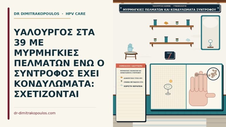 μυρμηγκιές πελμάτων και κονδυλώματα συντρόφου