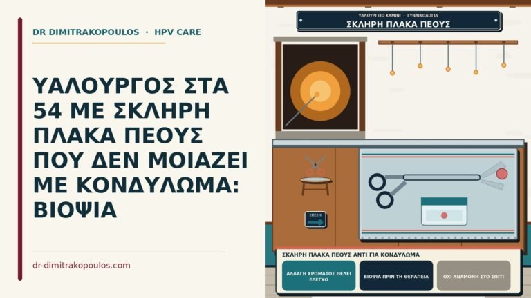 σκληρή πλάκα πέους αντί για κονδύλωμα