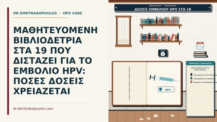 ΜΑΘΗΤΕΥΟΜΕΝΗ ΒΙΒΛΙΟΔΕΤΡΙΑ ΣΤΑ 19 ΠΟΥ ΔΙΣΤΑΖΕΙ ΓΙΑ ΤΟ ΕΜΒΟΛΙΟ HPV: ΠΟΣΕΣ ΔΟΣΕΙΣ ΧΡΕΙΑΖΕΤΑΙ δόσεις εμβολίου HPV σε νεαρή ενήλικη