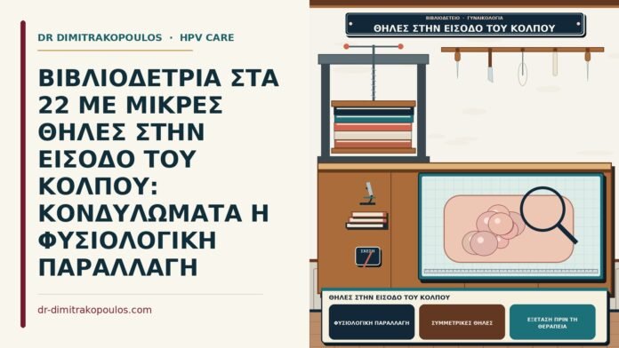 ΒΙΒΛΙΟΔΕΤΡΙΑ ΣΤΑ 22 ΜΕ ΜΙΚΡΕΣ ΘΗΛΕΣ ΣΤΗΝ ΕΙΣΟΔΟ ΤΟΥ ΚΟΛΠΟΥ: ΚΟΝΔΥΛΩΜΑΤΑ Η ΦΥΣΙΟΛΟΓΙΚΗ ΠΑΡΑΛΛΑΓΗ θηλές στην είσοδο του κόλπου