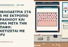 εκτρόπιο τραχήλου με αίμα μετά την επαφή