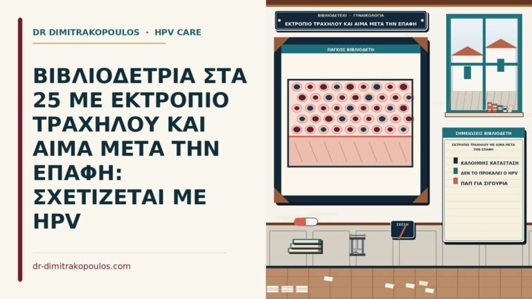 εκτρόπιο τραχήλου με αίμα μετά την επαφή