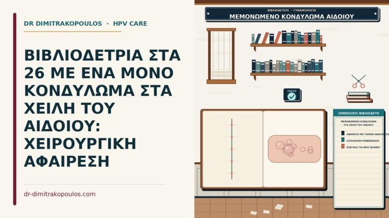 μεμονωμένο κονδύλωμα στα χείλη του αιδοίου