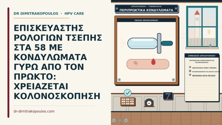 περιπρωκτικά κονδυλώματα και κολονοσκόπηση