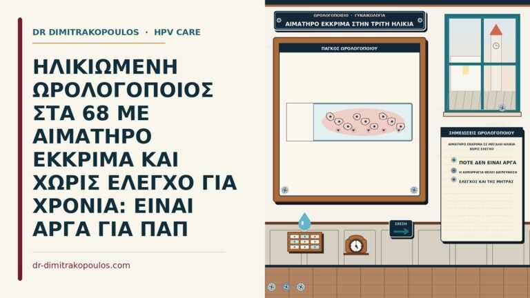 αιματηρό έκκριμα σε μεγάλη ηλικία χωρίς έλεγχο