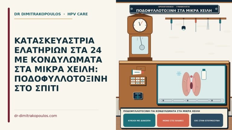 ποδοφυλλοτοξίνη για κονδυλώματα στα μικρά χείλη