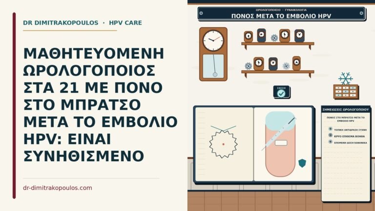 πόνος στο μπράτσο μετά το εμβόλιο HPV