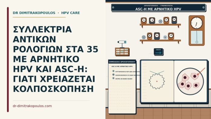 ΣΥΛΛΕΚΤΡΙΑ ΑΝΤΙΚΩΝ ΡΟΛΟΓΙΩΝ ΣΤΑ 35 ΜΕ ΑΡΝΗΤΙΚΟ HPV ΚΑΙ ASC-H: ΓΙΑΤΙ ΧΡΕΙΑΖΕΤΑΙ ΚΟΛΠΟΣΚΟΠΗΣΗ ASC-H με αρνητικό HPV