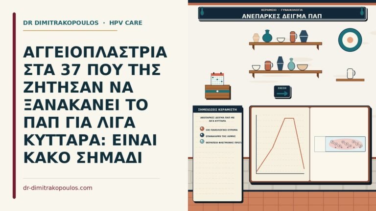 ανεπαρκές δείγμα Παπ με λίγα κύτταρα
