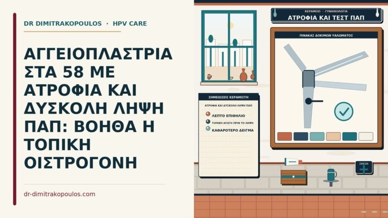ατροφία και δύσκολη λήψη Παπ