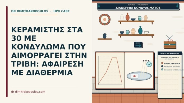 κονδύλωμα που αιμορραγεί και διαθερμία
