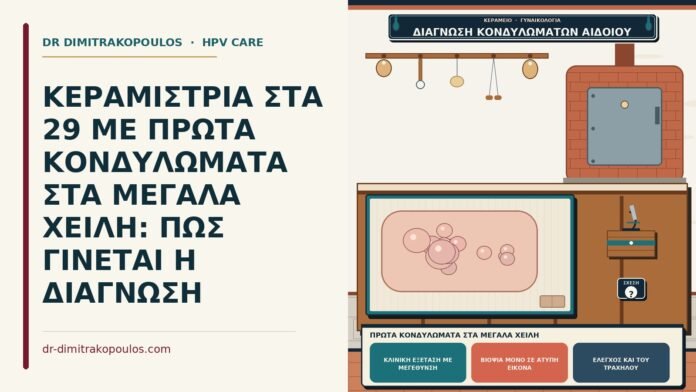 πρώτα κονδυλώματα στα μεγάλα χείλη