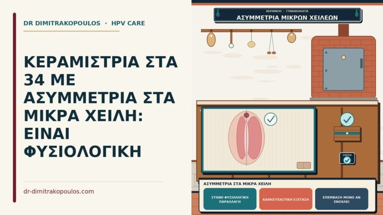 ασυμμετρία στα μικρά χείλη
