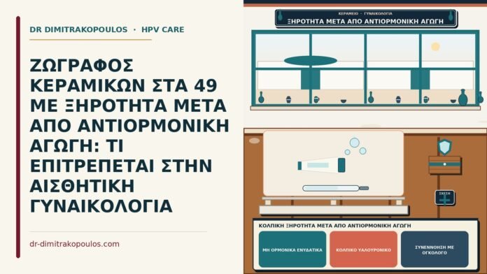 ΖΩΓΡΑΦΟΣ ΚΕΡΑΜΙΚΩΝ ΣΤΑ 49 ΜΕ ΞΗΡΟΤΗΤΑ ΜΕΤΑ ΑΠΟ ΑΝΤΙΟΡΜΟΝΙΚΗ ΑΓΩΓΗ: ΤΙ ΕΠΙΤΡΕΠΕΤΑΙ ΣΤΗΝ ΑΙΣΘΗΤΙΚΗ ΓΥΝΑΙΚΟΛΟΓΙΑ κολπική ξηρότητα μετά από αντιορμονική αγωγή