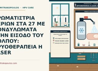 ΑΡΩΜΑΤΙΣΤΡΙΑ ΚΕΡΙΩΝ ΣΤΑ 27 ΜΕ ΚΟΝΔΥΛΩΜΑΤΑ ΣΤΗΝ ΕΙΣΟΔΟ ΤΟΥ ΚΟΛΠΟΥ: ΚΡΥΟΘΕΡΑΠΕΙΑ Η LASER κονδυλώματα στην είσοδο του κόλπου
