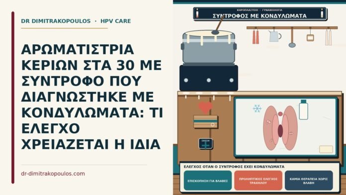 έλεγχος όταν ο σύντροφος έχει κονδυλώματα