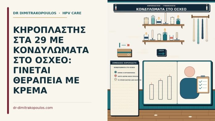 ΚΗΡΟΠΛΑΣΤΗΣ ΣΤΑ 29 ΜΕ ΚΟΝΔΥΛΩΜΑΤΑ ΣΤΟ ΟΣΧΕΟ: ΓΙΝΕΤΑΙ ΘΕΡΑΠΕΙΑ ΜΕ ΚΡΕΜΑ κονδυλώματα στο όσχεο