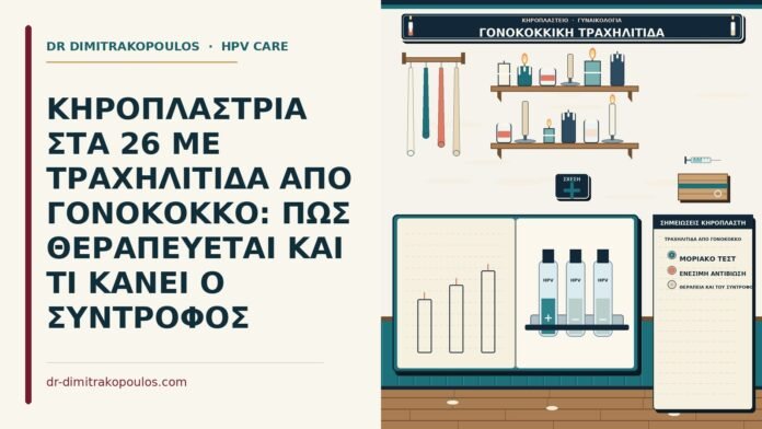 ΚΗΡΟΠΛΑΣΤΡΙΑ ΣΤΑ 26 ΜΕ ΤΡΑΧΗΛΙΤΙΔΑ ΑΠΟ ΓΟΝΟΚΟΚΚΟ: ΠΩΣ ΘΕΡΑΠΕΥΕΤΑΙ ΚΑΙ ΤΙ ΚΑΝΕΙ Ο ΣΥΝΤΡΟΦΟΣ τραχηλίτιδα από γονόκοκκο