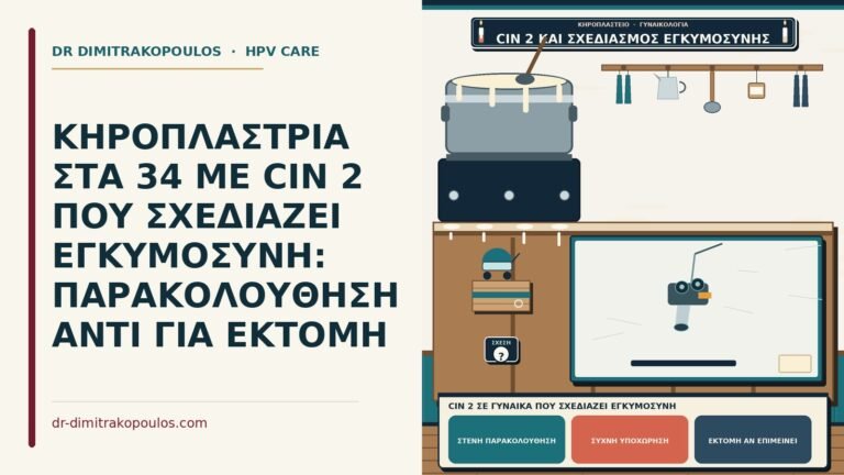 CIN 2 σε γυναίκα που σχεδιάζει εγκυμοσύνη