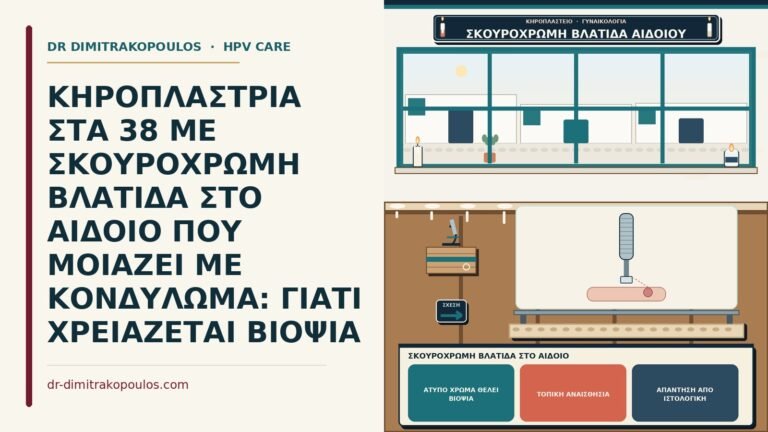 σκουρόχρωμη βλατίδα στο αιδοίο