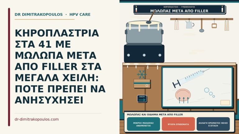 μώλωπας και οίδημα μετά από filler