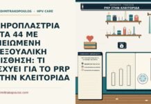 ΚΗΡΟΠΛΑΣΤΡΙΑ ΣΤΑ 44 ΜΕ ΜΕΙΩΜΕΝΗ ΣΕΞΟΥΑΛΙΚΗ ΑΙΣΘΗΣΗ: ΤΙ ΙΣΧΥΕΙ ΓΙΑ ΤΟ PRP ΣΤΗΝ ΚΛΕΙΤΟΡΙΔΑ PRP στην κλειτορίδα για τη σεξουαλική λειτουργία
