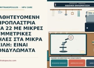 ΜΑΘΗΤΕΥΟΜΕΝΗ ΚΗΡΟΠΛΑΣΤΡΙΑ ΣΤΑ 22 ΜΕ ΜΙΚΡΕΣ ΣΥΜΜΕΤΡΙΚΕΣ ΘΗΛΕΣ ΣΤΑ ΜΙΚΡΑ ΧΕΙΛΗ: ΕΙΝΑΙ ΚΟΝΔΥΛΩΜΑΤΑ αιδοιική θηλωμάτωση και κονδυλώματα