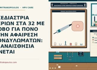ΣΧΕΔΙΑΣΤΡΙΑ ΚΕΡΙΩΝ ΣΤΑ 32 ΜΕ ΦΟΒΟ ΓΙΑ ΠΟΝΟ ΣΤΗΝ ΑΦΑΙΡΕΣΗ ΚΟΝΔΥΛΩΜΑΤΩΝ: ΤΙ ΑΝΑΙΣΘΗΣΙΑ ΓΙΝΕΤΑΙ αναισθησία στην αφαίρεση κονδυλωμάτων