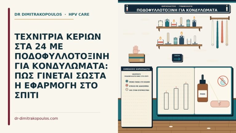 εφαρμογή ποδοφυλλοτοξίνης στο σπίτι