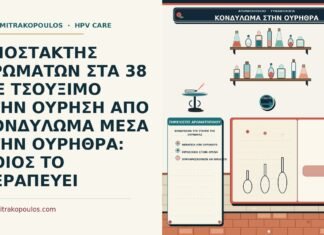 ΑΠΟΣΤΑΚΤΗΣ ΑΡΩΜΑΤΩΝ ΣΤΑ 38 ΜΕ ΤΣΟΥΞΙΜΟ ΣΤΗΝ ΟΥΡΗΣΗ ΑΠΟ ΚΟΝΔΥΛΩΜΑ ΜΕΣΑ ΣΤΗΝ ΟΥΡΗΘΡΑ: ΠΟΙΟΣ ΤΟ ΘΕΡΑΠΕΥΕΙ κονδύλωμα στο στόμιο της ουρήθρας