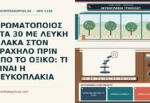 ΑΡΩΜΑΤΟΠΟΙΟΣ ΣΤΑ 30 ΜΕ ΛΕΥΚΗ ΠΛΑΚΑ ΣΤΟΝ ΤΡΑΧΗΛΟ ΠΡΙΝ ΑΠΟ ΤΟ ΟΞΙΚΟ: ΤΙ ΕΙΝΑΙ Η ΛΕΥΚΟΠΛΑΚΙΑ λευκοπλακία στον τράχηλο