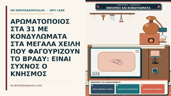 ΑΡΩΜΑΤΟΠΟΙΟΣ ΣΤΑ 31 ΜΕ ΚΟΝΔΥΛΩΜΑΤΑ ΣΤΑ ΜΕΓΑΛΑ ΧΕΙΛΗ ΠΟΥ ΦΑΓΟΥΡΙΖΟΥΝ ΤΟ ΒΡΑΔΥ: ΕΙΝΑΙ ΣΥΧΝΟΣ Ο ΚΝΗΣΜΟΣ κνησμός στα κονδυλώματα