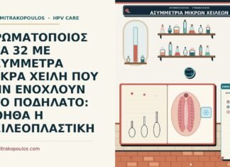 ΑΡΩΜΑΤΟΠΟΙΟΣ ΣΤΑ 32 ΜΕ ΑΣΥΜΜΕΤΡΑ ΜΙΚΡΑ ΧΕΙΛΗ ΠΟΥ ΤΗΝ ΕΝΟΧΛΟΥΝ ΣΤΟ ΠΟΔΗΛΑΤΟ: ΒΟΗΘΑ Η ΧΕΙΛΕΟΠΛΑΣΤΙΚΗ ασυμμετρία μικρών χειλέων και ενόχληση