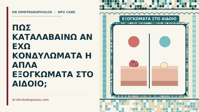 ΠΩΣ ΚΑΤΑΛΑΒΑΙΝΩ ΑΝ ΕΧΩ ΚΟΝΔΥΛΩΜΑΤΑ Η ΑΠΛΑ ΕΞΟΓΚΩΜΑΤΑ ΣΤΟ ΑΙΔΟΙΟ; εξογκώματα στο αιδοίο