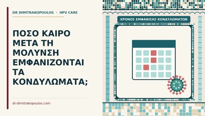 χρόνος εμφάνισης κονδυλωμάτων