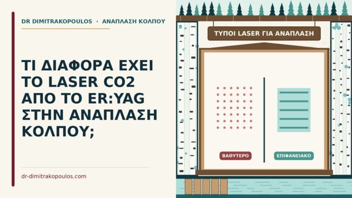 ΤΙ ΔΙΑΦΟΡΑ ΕΧΕΙ ΤΟ LASER CO2 ΑΠΟ ΤΟ ER:YAG ΣΤΗΝ ΑΝΑΠΛΑΣΗ ΚΟΛΠΟΥ; τύποι laser για ανάπλαση
