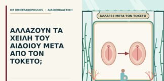 χείλη του αιδοίου μετά τον τοκετό
