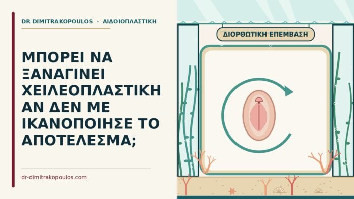 ΜΠΟΡΕΙ ΝΑ ΞΑΝΑΓΙΝΕΙ ΧΕΙΛΕΟΠΛΑΣΤΙΚΗ ΑΝ ΔΕΝ ΜΕ ΙΚΑΝΟΠΟΙΗΣΕ ΤΟ ΑΠΟΤΕΛΕΣΜΑ; διορθωτική χειλεοπλαστική