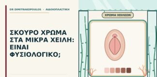 σκούρο χρώμα στα μικρά χείλη