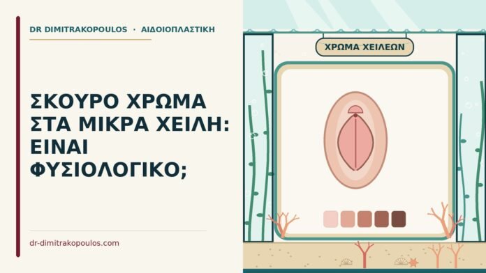 σκούρο χρώμα στα μικρά χείλη