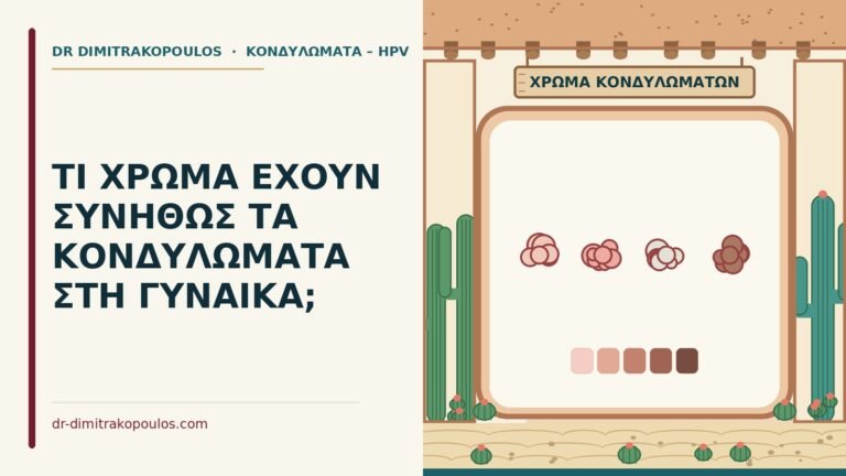 χρώμα των κονδυλωμάτων