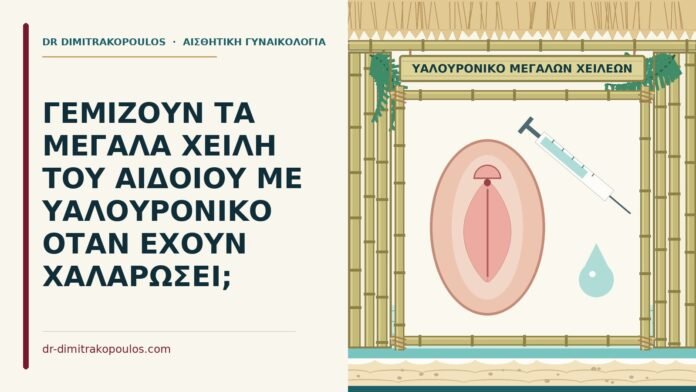ΓΕΜΙΖΟΥΝ ΤΑ ΜΕΓΑΛΑ ΧΕΙΛΗ ΤΟΥ ΑΙΔΟΙΟΥ ΜΕ ΥΑΛΟΥΡΟΝΙΚΟ ΟΤΑΝ ΕΧΟΥΝ ΧΑΛΑΡΩΣΕΙ; υαλουρονικό στα μεγάλα χείλη