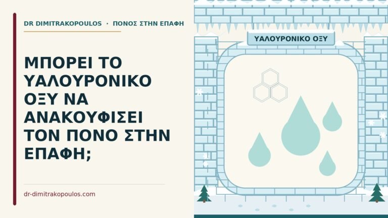 υαλουρονικό οξύ για τον πόνο στην επαφή