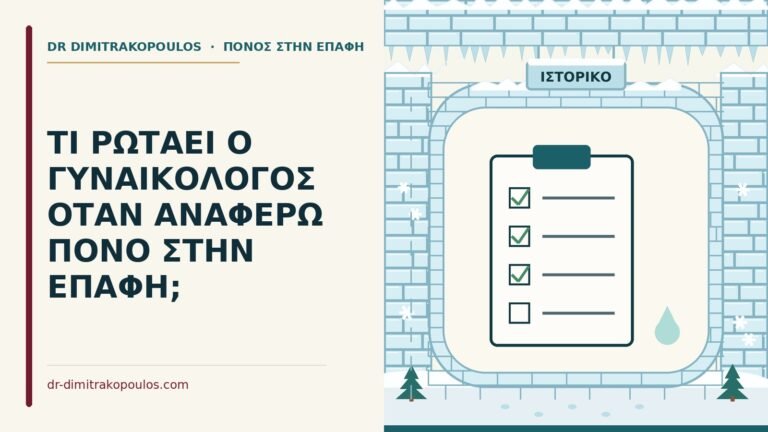 ιστορικό για πόνο στην επαφή