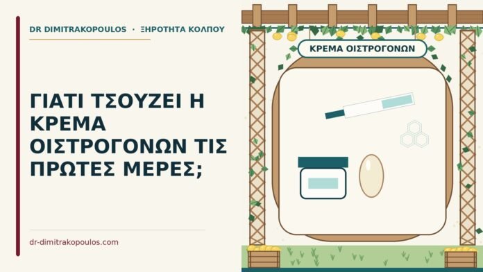 ΓΙΑΤΙ ΤΣΟΥΖΕΙ Η ΚΡΕΜΑ ΟΙΣΤΡΟΓΟΝΩΝ ΤΙΣ ΠΡΩΤΕΣ ΜΕΡΕΣ; κρέμα οιστρογόνων