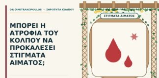 στίγματα αίματος από ατροφία