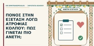 πόνος στην εξέταση λόγω ατροφίας